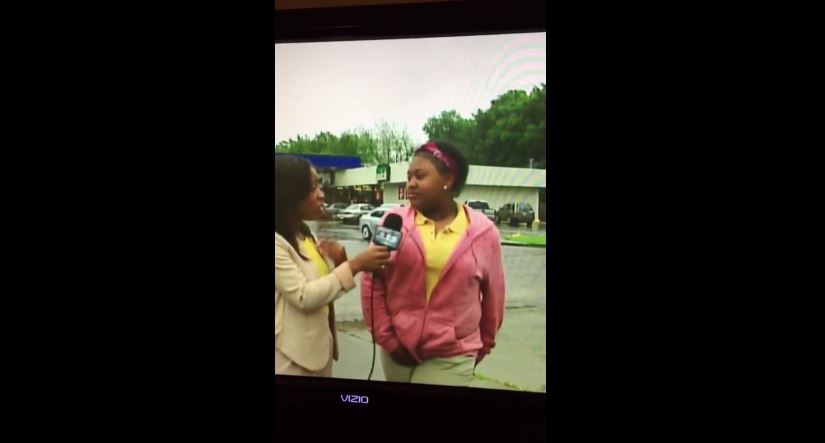This Girl Just Literally Peed Herself While Being Interviewed On Live