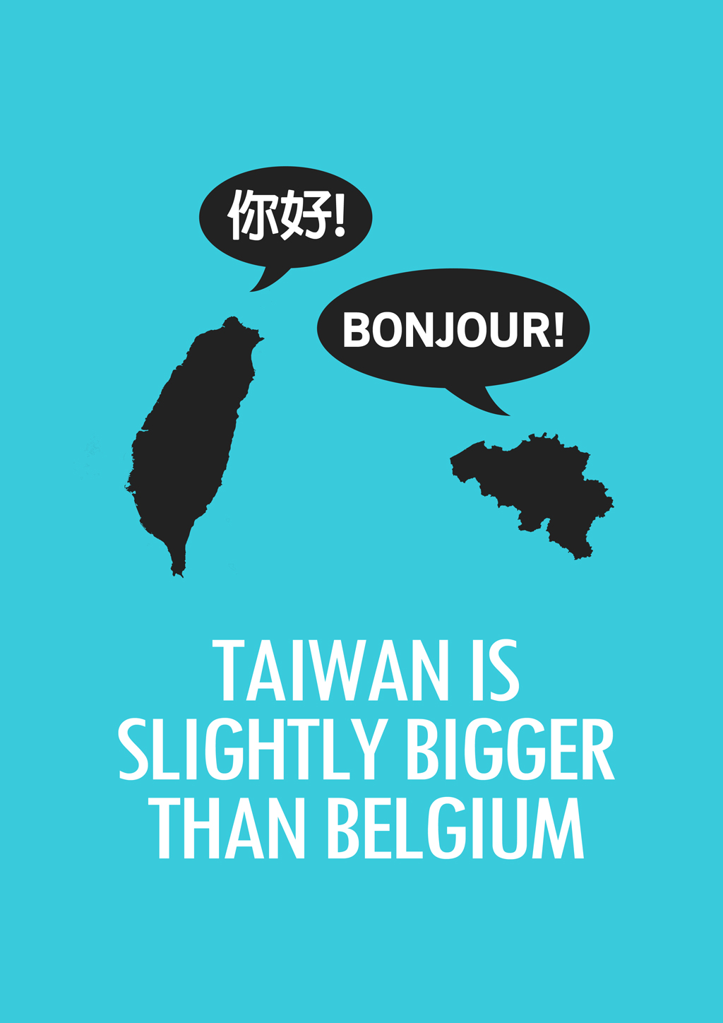 Taiwan is Bigger Than Belgium