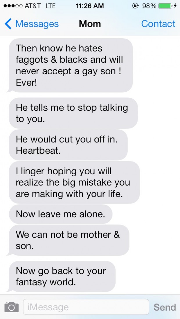 Best New Tumblr Find Texts From A Homophobic Mom 6616