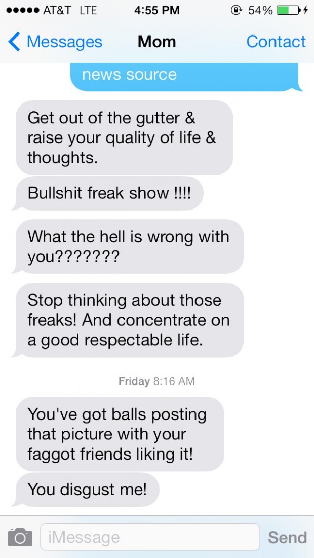 Best New Tumblr Find Texts From A Homophobic Mom 4321
