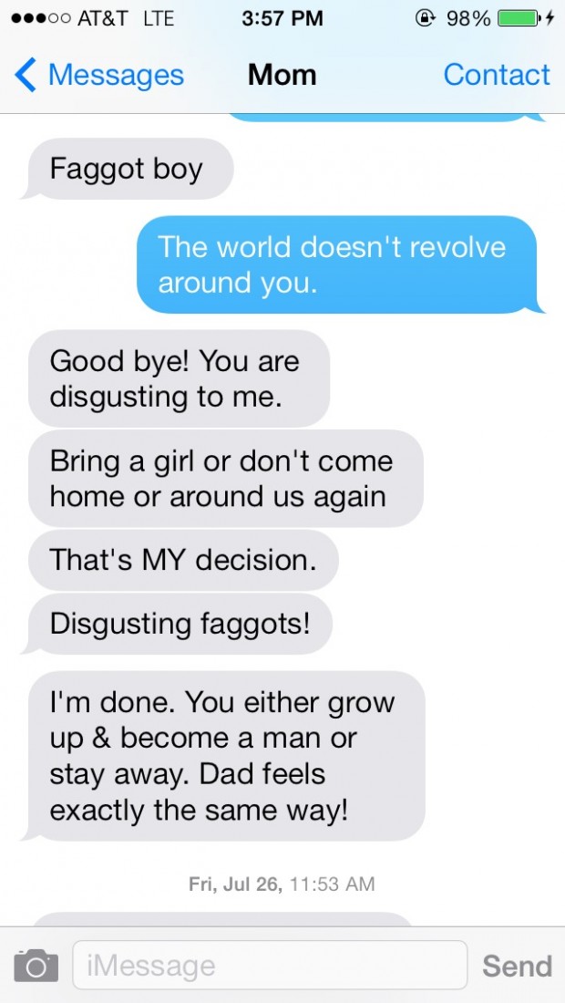 Best New Tumblr Find: Texts From A Homophobic Mom