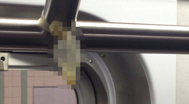 Someone Tied A Used Condom To The Handrail Of A Train Nsfw