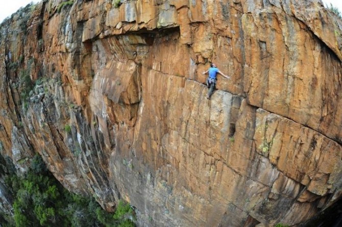 Acrophobia - British climber John Roberts in South Africa