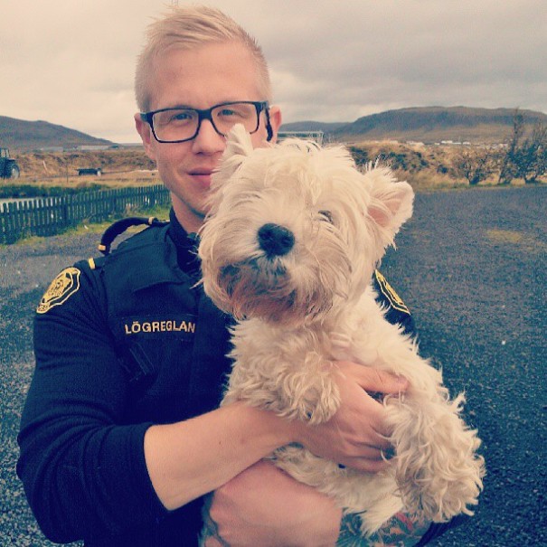 Reykjavik Police Instagram - Cop And Dogs