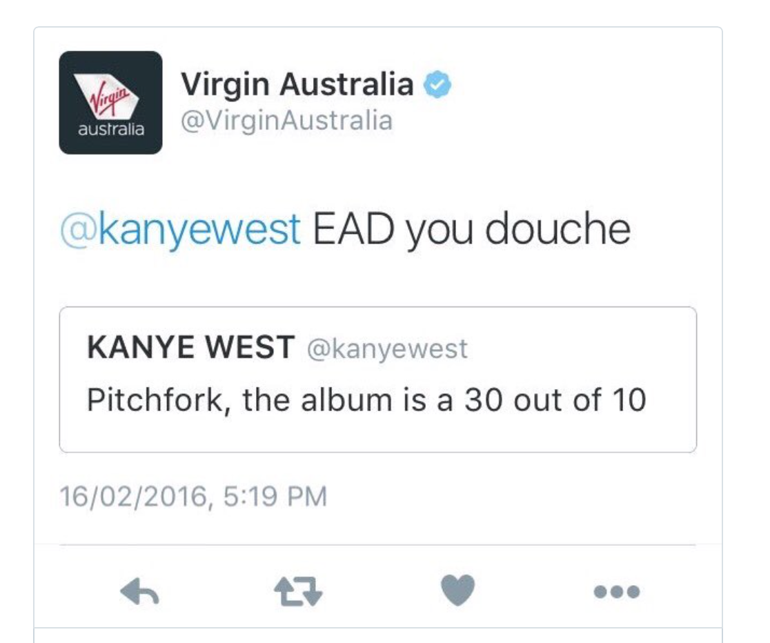 Virgin Atlantic Kanye West Eat A Dick