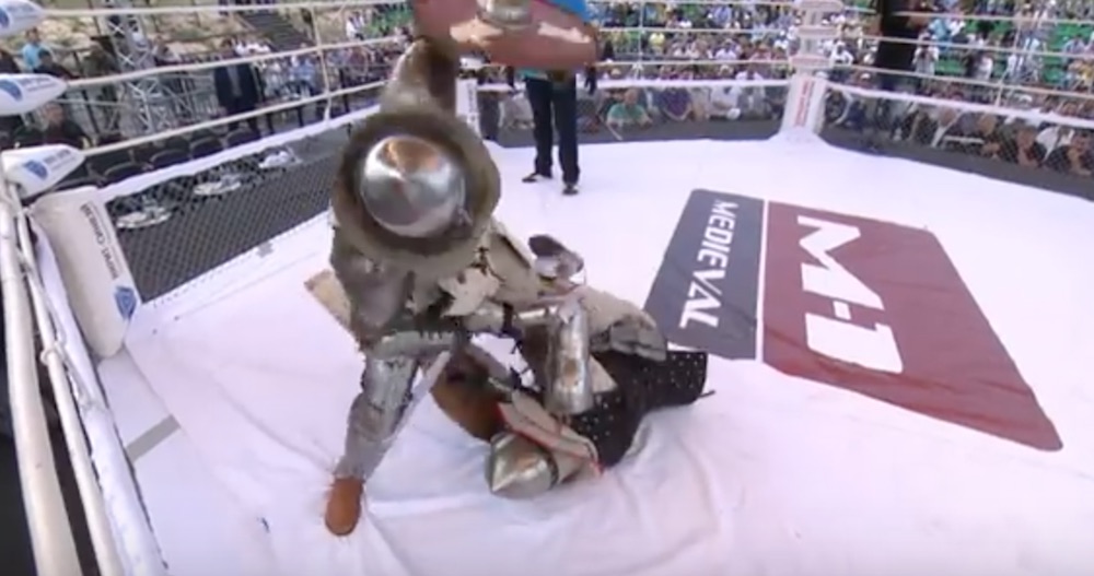 Watch This Guy Get Knocked Out With Repeated Shields To The Face In ‘medieval Fighting League