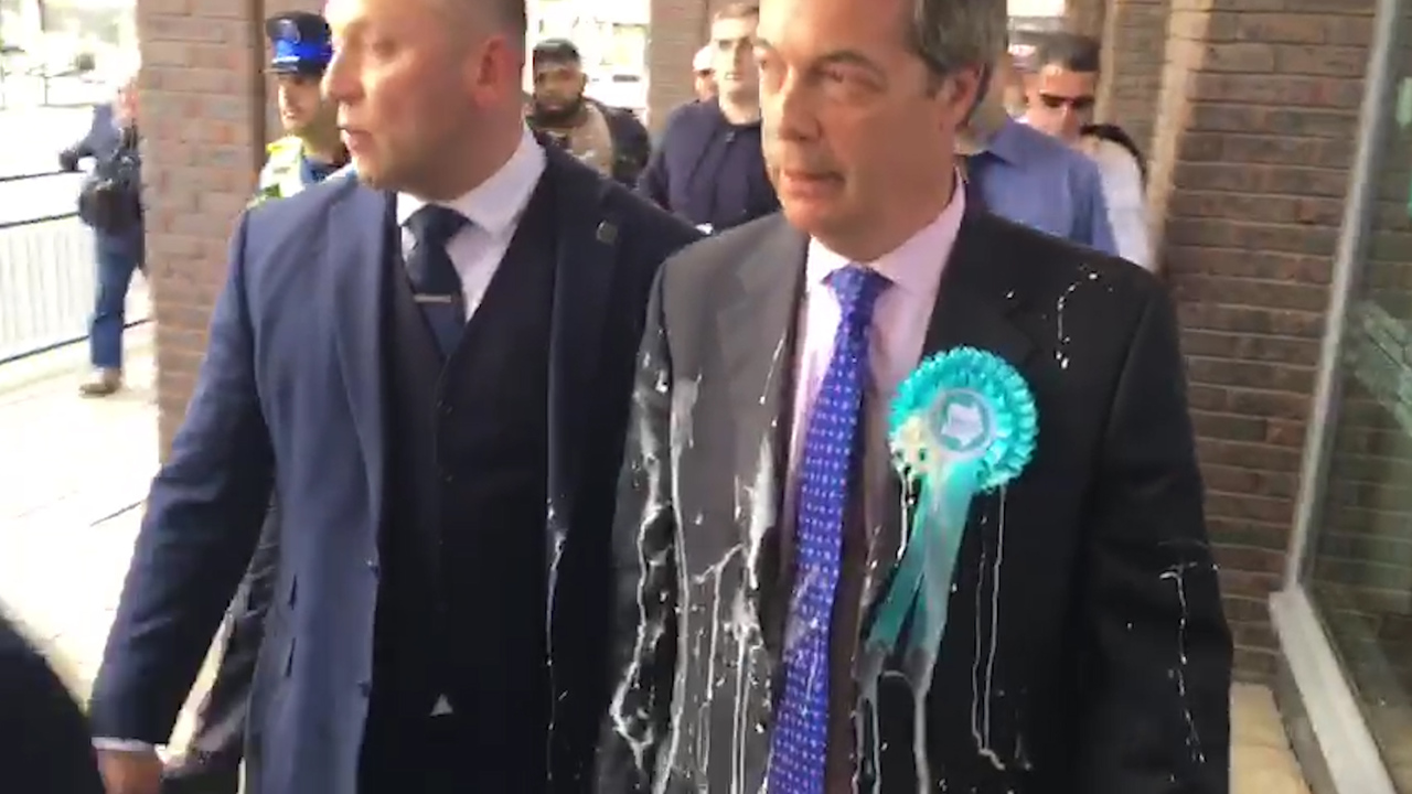 Farage milkshake dampened remainer radical