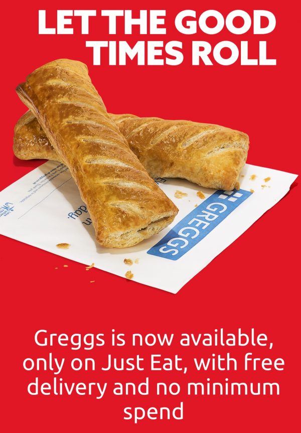 greggs delivery just eat