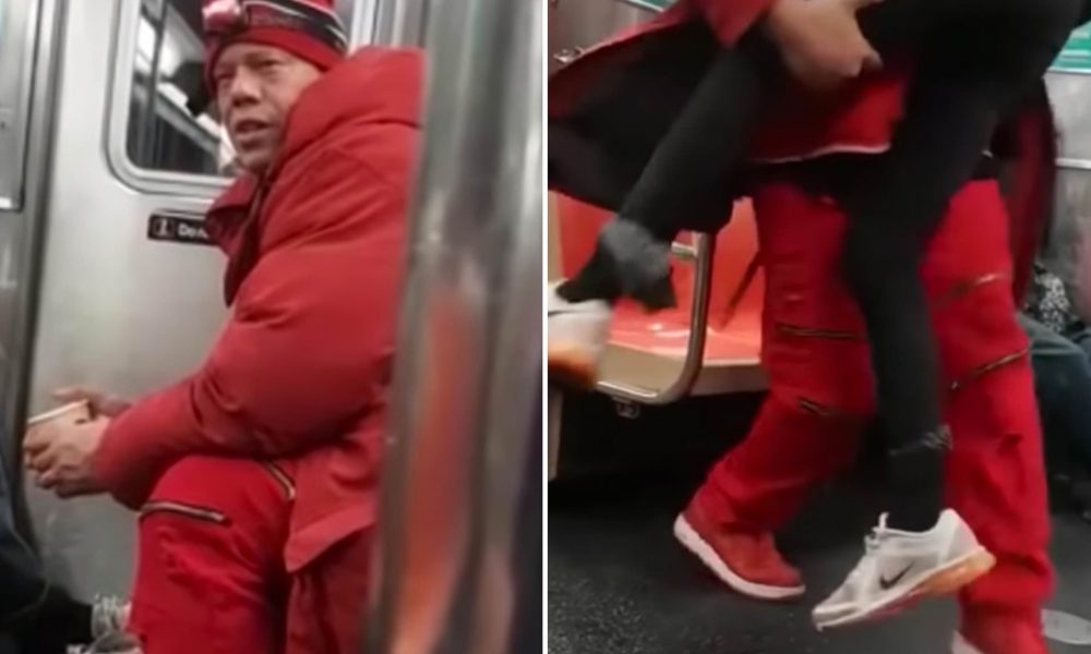 Horrifying Moment Man Attempts To Kidnap Young Girl On NYC Train VIDEO
