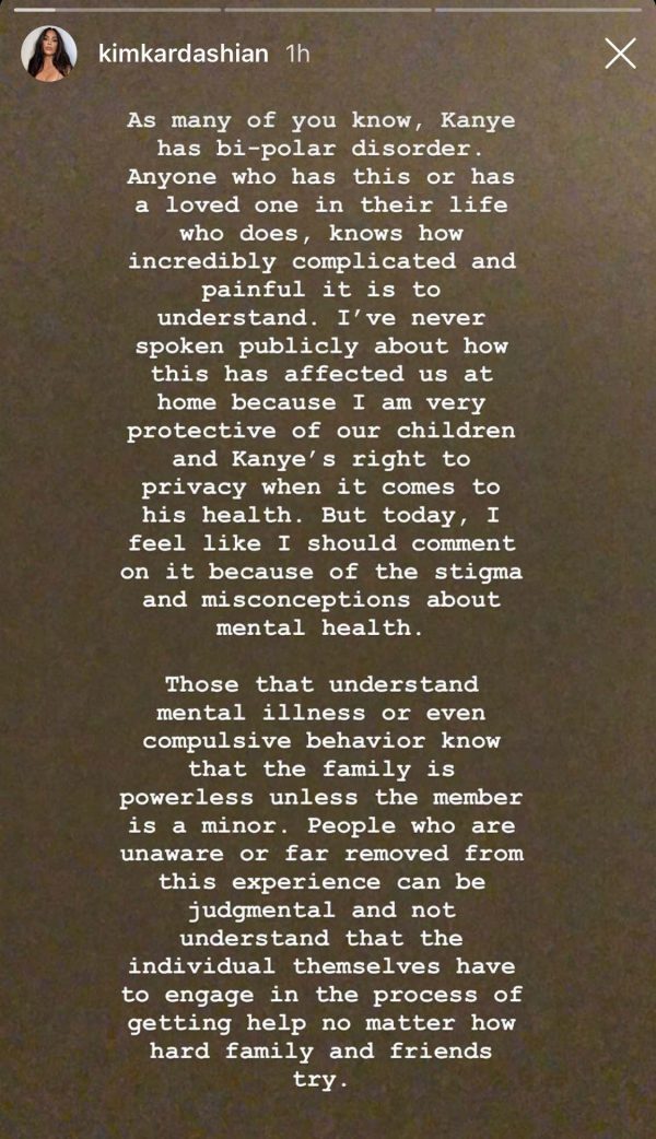 Kim Kardashian Speaks Out About Kanye West's Mental Health Problems For ...