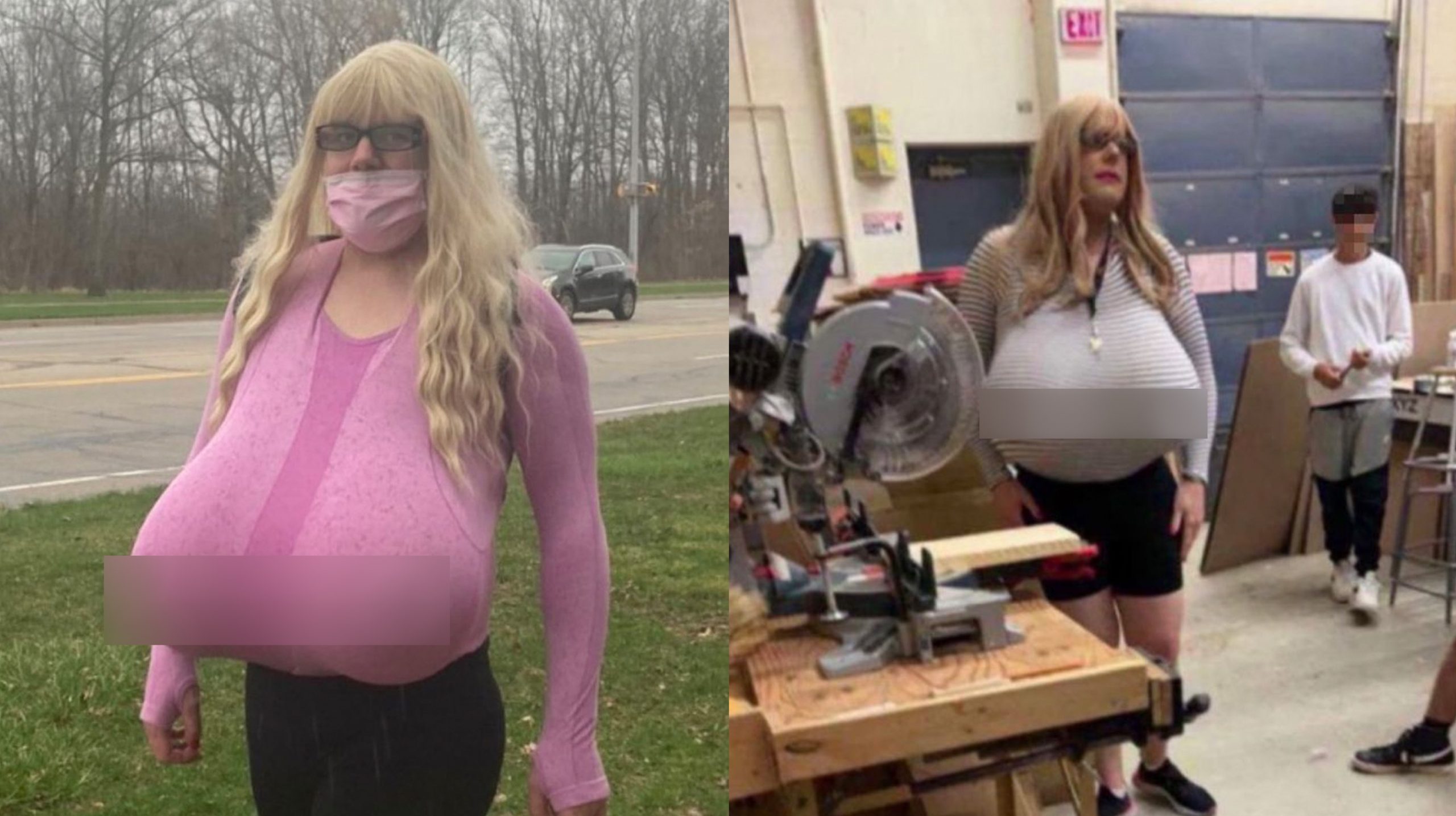 The Trans Teacher With The Enormous Z Cup Breasts Returns To Classroom At New School